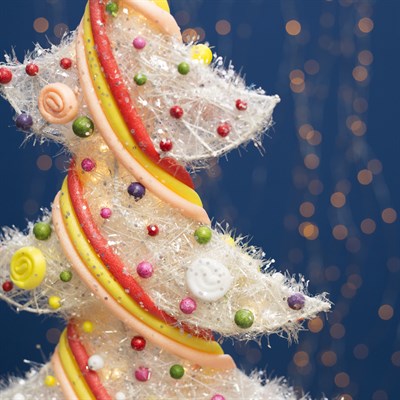 Фигура новогодняя "Ёлка с шариками", 25 LED, 80 см, от батареек (не в компл) - фото 2032325