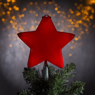 Фигура "Звезда красная ёлочная", 20Х20 см, пластик, 3 метра провод, КРАСНЫЙ - фото 2032356