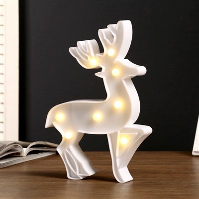 Ночник "Олененок" 8хLED батарейки 2хАА МИКС 18,5х3,5х25 см. - фото 2032383