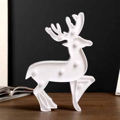 Ночник "Олененок" 8хLED батарейки 2хАА МИКС 18,5х3,5х25 см. - фото 2032384