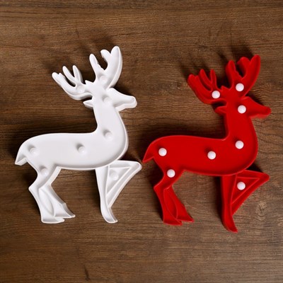 Ночник "Олененок" 8хLED батарейки 2хАА МИКС 18,5х3,5х25 см. - фото 2032387