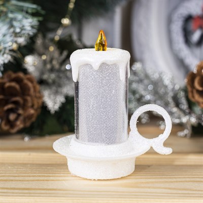 Фигура световая "Свеча в чашке", 12 свечей, 8х7х6 см, от батареек 3 шт AG13, RGB - фото 2032413