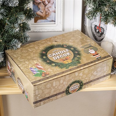 Фигура световая "Свеча в чашке", 12 свечей, 8х7х6 см, от батареек 3 шт AG13, RGB - фото 2032417