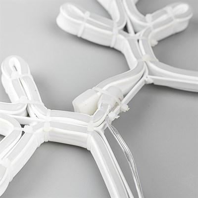 Фигура неоновая "Снежинка" 37 см, 288 LED, 12V,  контроллер 8 режимов БЕЛЫЙ-Т/БЕЛЫЙ - фото 2032436