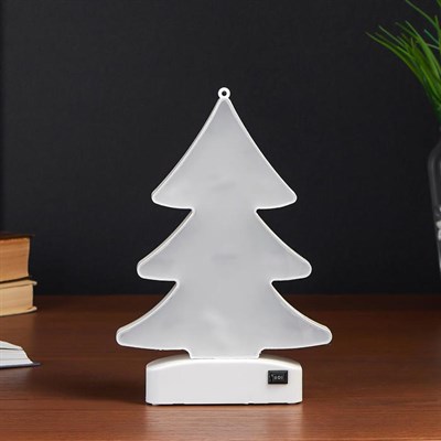 Ночник "Елочка" LED RGB батарейки 3хAAА 16,5х3,5х24 см. - фото 2032460