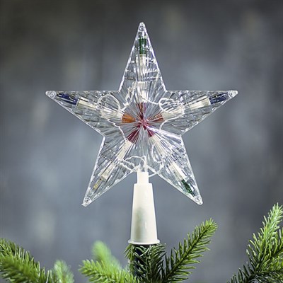 Фигура "Звезда Белая ёлочная" 24Х24 см, пластик, 30 ламп,2 м провод, 240V МУЛЬТИ - фото 2032464