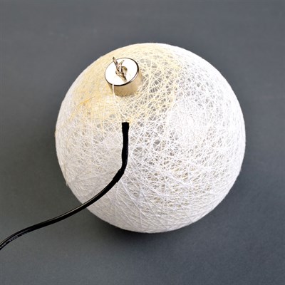 Фигура "Шар плетеный" 15 см, 50 LED-12V, нить белая, адаптер в комплекте, ТЕПЛЫЙ БЕЛЫЙ 3612 - фото 2032498