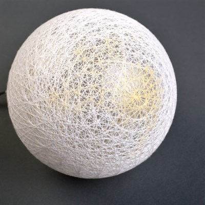 Фигура "Шар плетеный" 15 см, 50 LED-12V, нить белая, адаптер в комплекте, ТЕПЛЫЙ БЕЛЫЙ 3612 - фото 2032499
