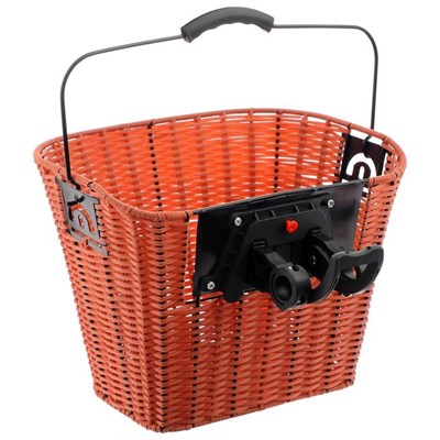 Корзина съёмная JL-262 сталь/пластик, цвет чёрный/коричневый - фото 2032742