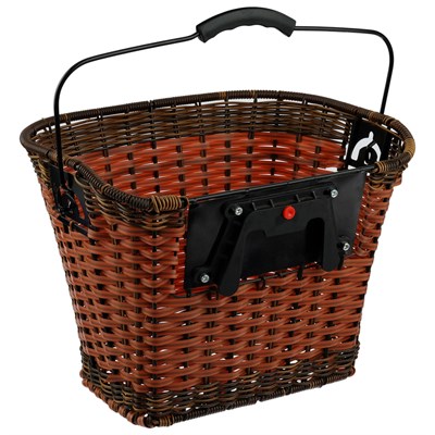 Корзина съёмная JL-262 сталь/пластик, цвет чёрный/коричневый - фото 2032743