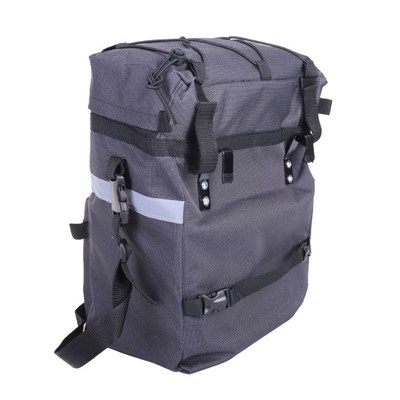 Велосумка на багажник Course "СИТИ" 23 л, цвет серый - фото 2032968