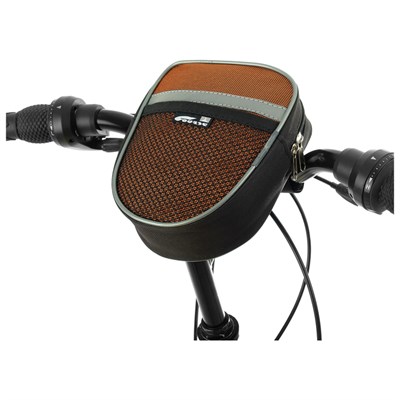 Велосумка на руль Course средняя, цвет оранжевый - фото 2033047