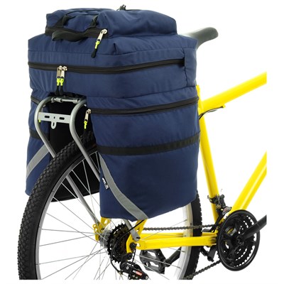 Велосумка на багажник Course 30 л, цвет тёмно-синий - фото 2033077