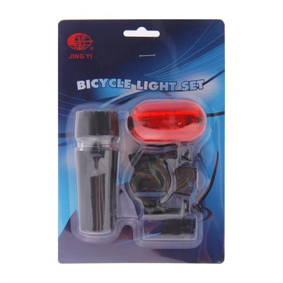 Комплект велосипедных фонарей JY-586-1+JY-603T-G, 1 и 3 диода - фото 2033105