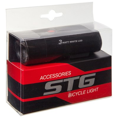 Фонарь велосипедный передний STG FL1510, диод 3 ватта, ААА*4 не в комплекте - фото 2033115