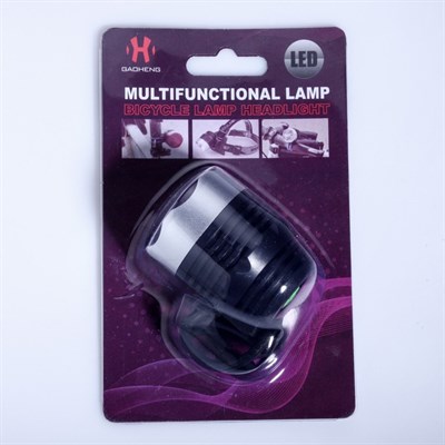 Фонарь велосипедный 3 Вт, 120 Лм, 1 режим работы, CR2032 (не в комплекте) - фото 2033185