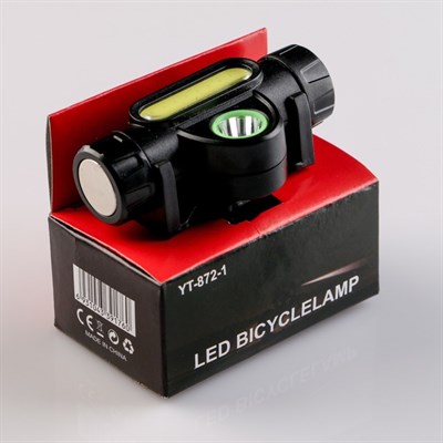 Фонарь налобный, велосипедный, xpe cob,3 Вт+3 Вт, 2200 mAh, 8х4.5х3.5 - фото 2033193