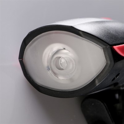 Фонарь велосипедный, 2 Вт, 1200 mAh, с гудком, 10х5х5 - фото 2033196