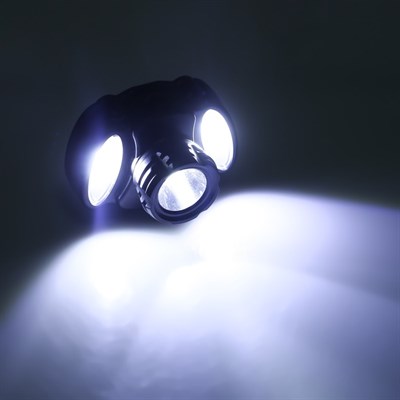 Фонарь велосипедный аккумуляторный, с креплением, 5 Вт, 4 режима, 9х9.8х7 см - фото 2033245