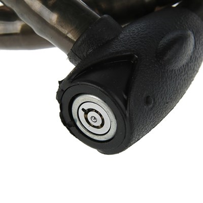 Замок навесной велосипедный TUNDRA, 23 х 1200 мм, специальный ключ с пластиковой ручкой - фото 2033470