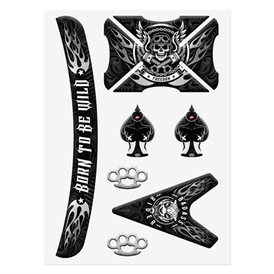 Наклейки на шлем МИКС, 4 вида - фото 2033488