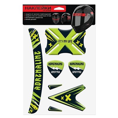 Наклейки на шлем МИКС, 4 вида - фото 2033494