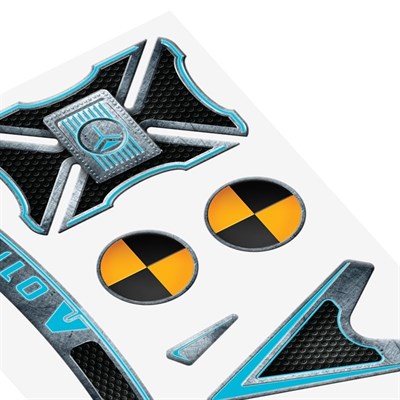 Наклейки на шлем МИКС, 4 вида - фото 2033497