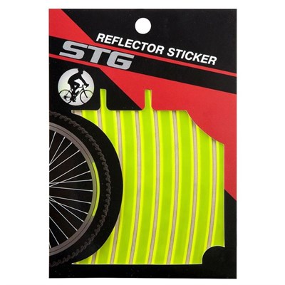 Катафот на велосипед STG 43017-Y, наклейки на обод - фото 2033507