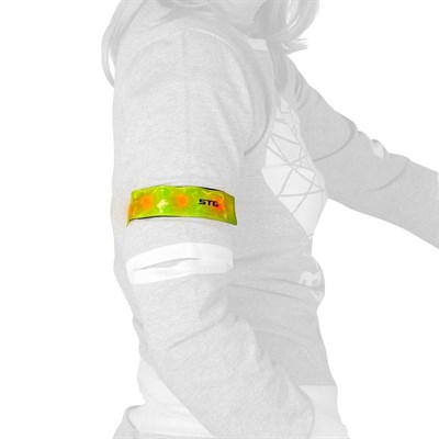 Катафот велосипедиста STG SK-1023 мягкая застежка на липучке, 2 красных диода - фото 2033514