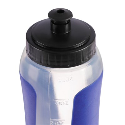 Бутылка для воды 900 мл, велосипедная, пластик PP, вставки синие, 8х23.5 см - фото 2033556