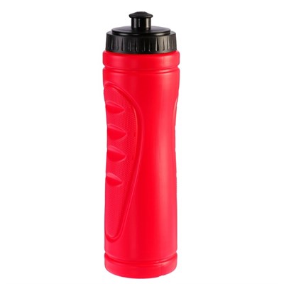 Бутылка для воды 750 мл «Классика», велосипедная, пластик HDPE, красный, 7.5х25.5 см - фото 2033564