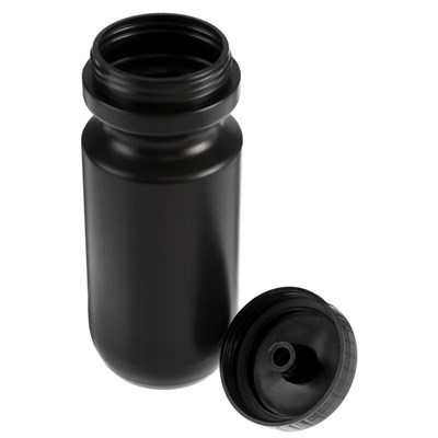 Бутылка для воды 500 мл, велосипедная, с соской, пластик PE, черная, 7х19 см - фото 2033578