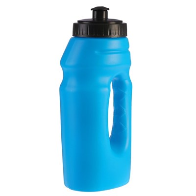 Бутылка для воды, 550 мл, велосипедная, с ручкой, пластик HDPE, синяя, 9.5х22 см - фото 2033585