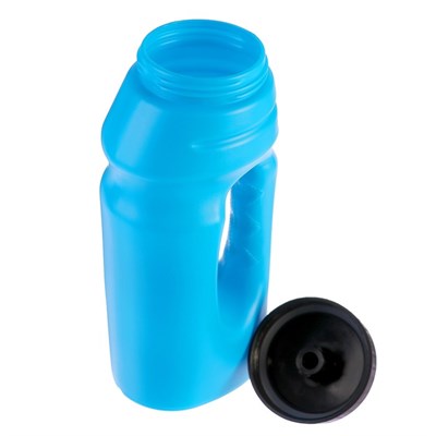 Бутылка для воды, 550 мл, велосипедная, с ручкой, пластик HDPE, синяя, 9.5х22 см - фото 2033587