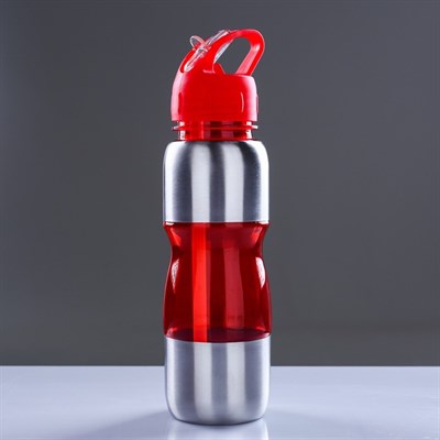 Бутылка для воды "Альби" 650 мл велосипедная, микс, 7х26 см - фото 2033597