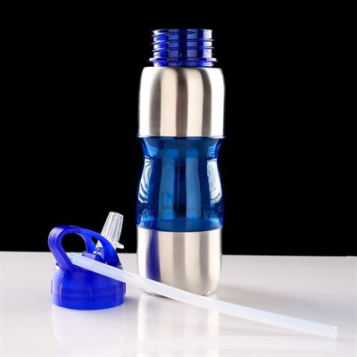 Бутылка для воды "Альби" 650 мл велосипедная, микс, 7х26 см - фото 2033602