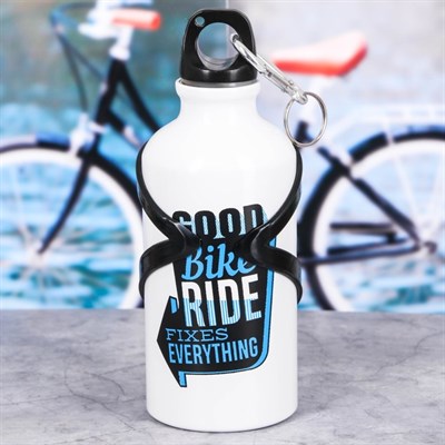 Бутылка для воды «Good bikeм, с велосипедным держателем, 400 мл - фото 2033643