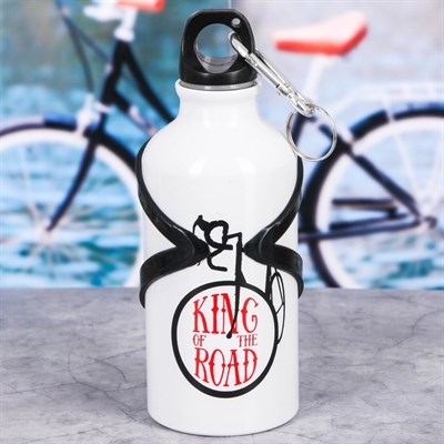 Бутылка для воды «King of the road», с велосипедным держателем, 400 мл - фото 2033649