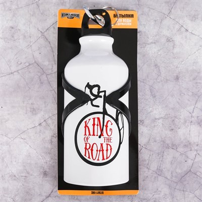 Бутылка для воды «King of the road», с велосипедным держателем, 400 мл - фото 2033654
