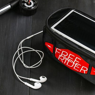 Набор велосипедиста «Free rider»: бутылка с держателем 500 мл, сумка на руль - фото 2033693