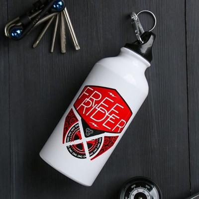 Набор велосипедиста «Free rider»: бутылка с держателем 500 мл, сумка на руль - фото 2033695