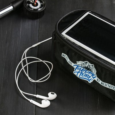 Набор велосипедиста «Take me home»: бутылка с держателем 500 мл, сумка на руль - фото 2033701