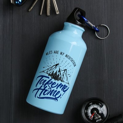 Набор велосипедиста «Take me home»: бутылка с держателем 500 мл, сумка на руль - фото 2033703