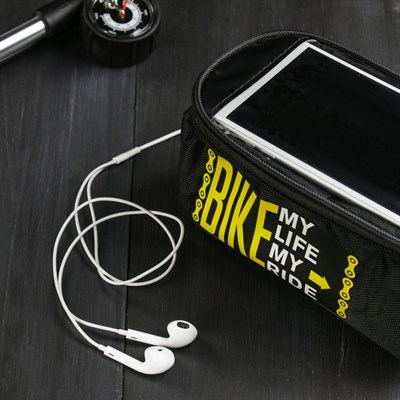 Набор велосипедиста «Bike»: бутылка с держателем 500 мл, сумка на руль - фото 2033709