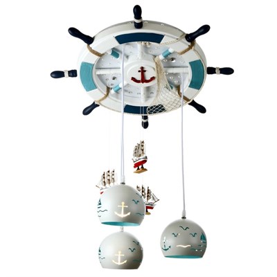 Люстра "Штурвал" 3x40Вт E27 60х60х90 см. - фото 2033858