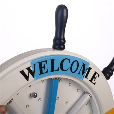 Люстра "Штурвал" 3x40Вт E27 голубой 70х25х50 см. - фото 2033867