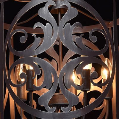 Светильник "Замок" 5x60Вт E14 кофейный 45x45x190см - фото 2033873