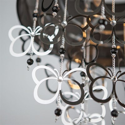 Люстра Papillon 4x40Вт Е14 хром 40x40x120см - фото 2034055