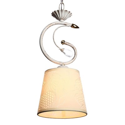 Люстра 14635-67099/1 E27 40W белый/бронза 17х17х45см - фото 2034080