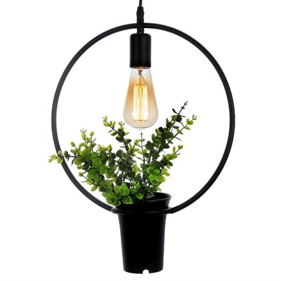 Светильник "Круг" черный 1x40W E27 12x34x48 см - фото 2034113